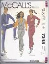 7348 MCCALLS 1980 ZIPPY JACKET SLEEVES OR NOT, PANTS CUFFS OR NOT KNIT PATTERN 8 UNCUT